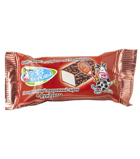 33 KOROVY Curd Cheese bar with huzelnuts in chocolate coating - 40g (best before 14.05.25)