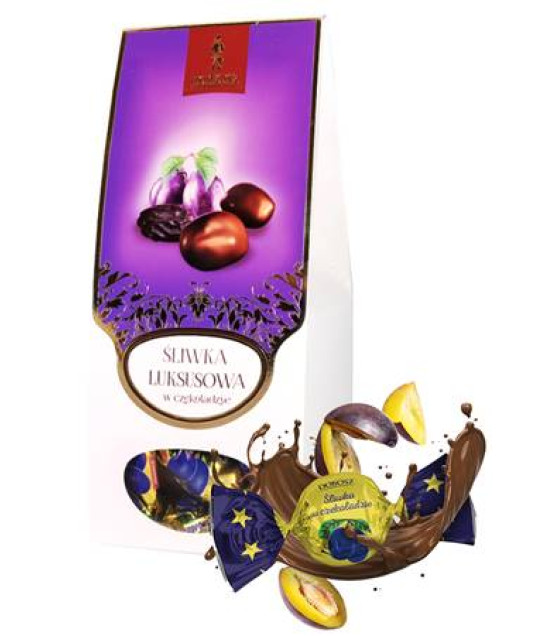 DOBOSZ Candies "Plum in Chocolate LUX" (Sliwka Luksusowa w Czekoladzie) - 200g (best before 25.02.25)