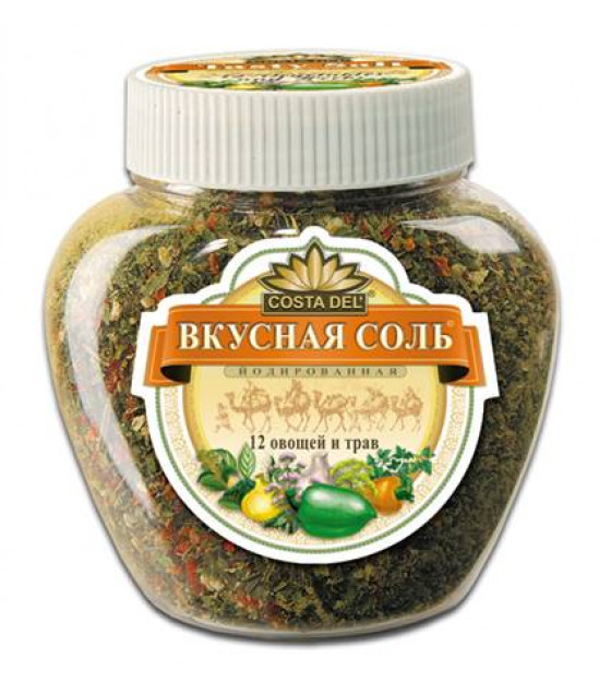 COSTA DEL "Vkusnaya Sol" Salt with Spices and Vegetables "12 Vegetables and Herbs" - 400g (best before 20.10.25)