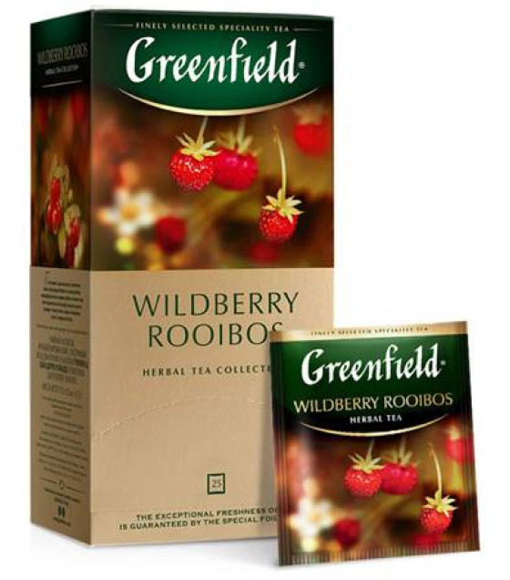 GREENFIELD Wildberry Rooibos Herbal Tea (25x1,5g bags) - 37,5g (best before 30.08.25)