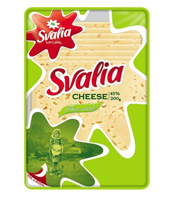 SVALIA "Tilsiter" Sliced Cheese 45% - 125g (best before 10.05.25)